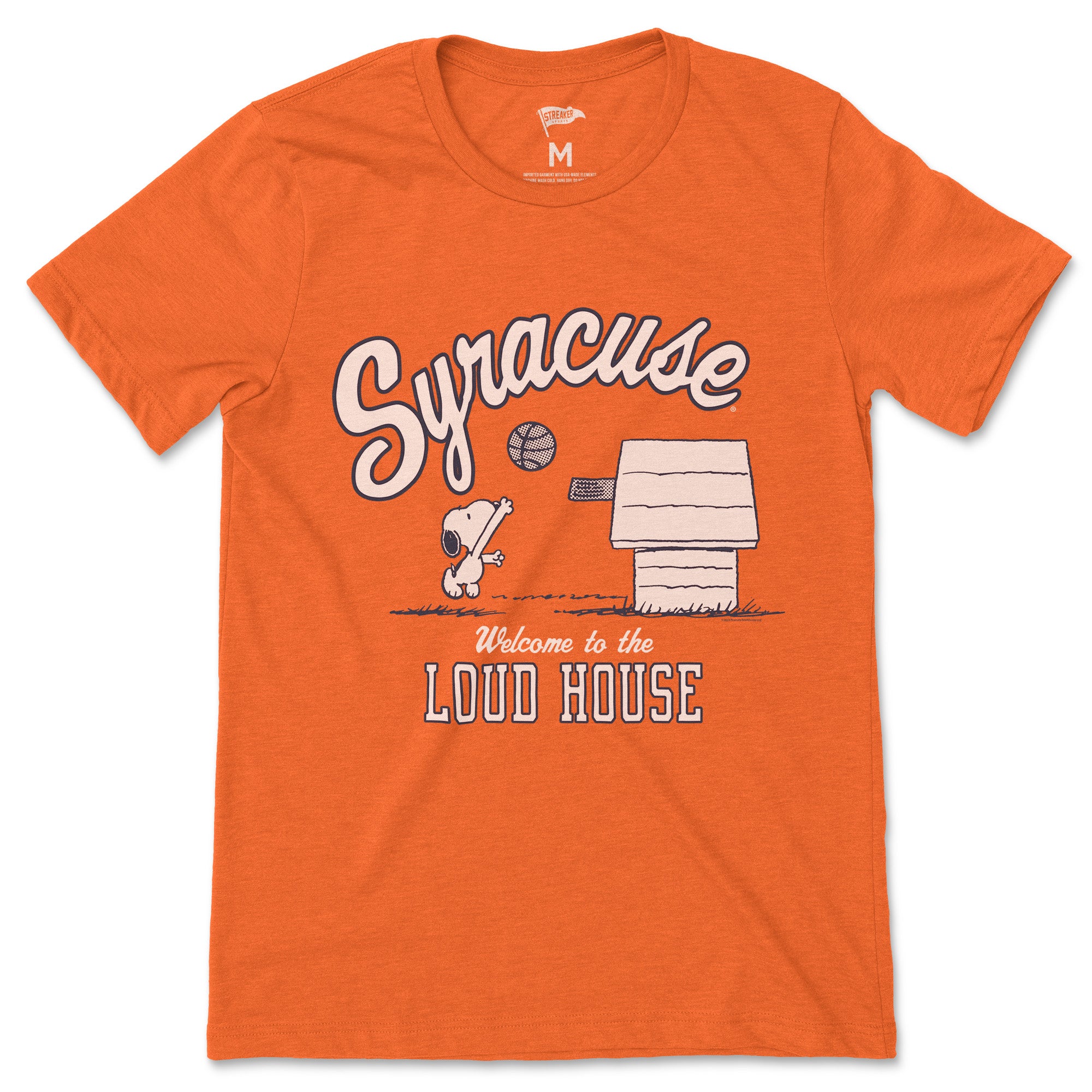 Streaker Sports Peanuts x Syracuse Tee: Embrace College Life in Style