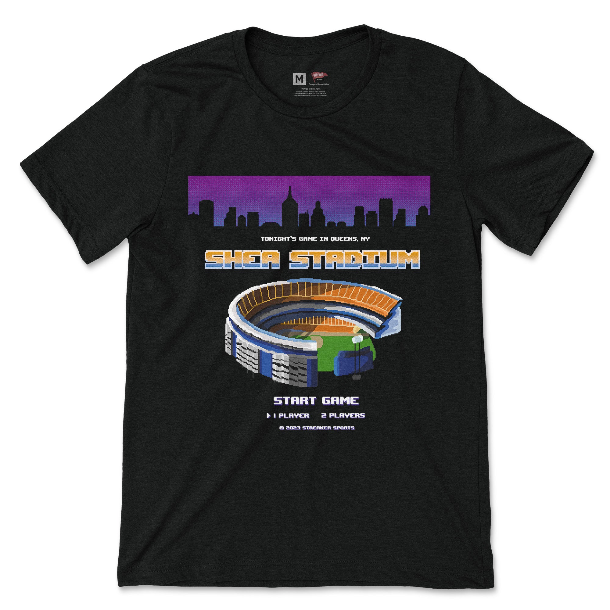 Shea Stadium Queens New York Short Sleeve T-shirt Mets Jets 