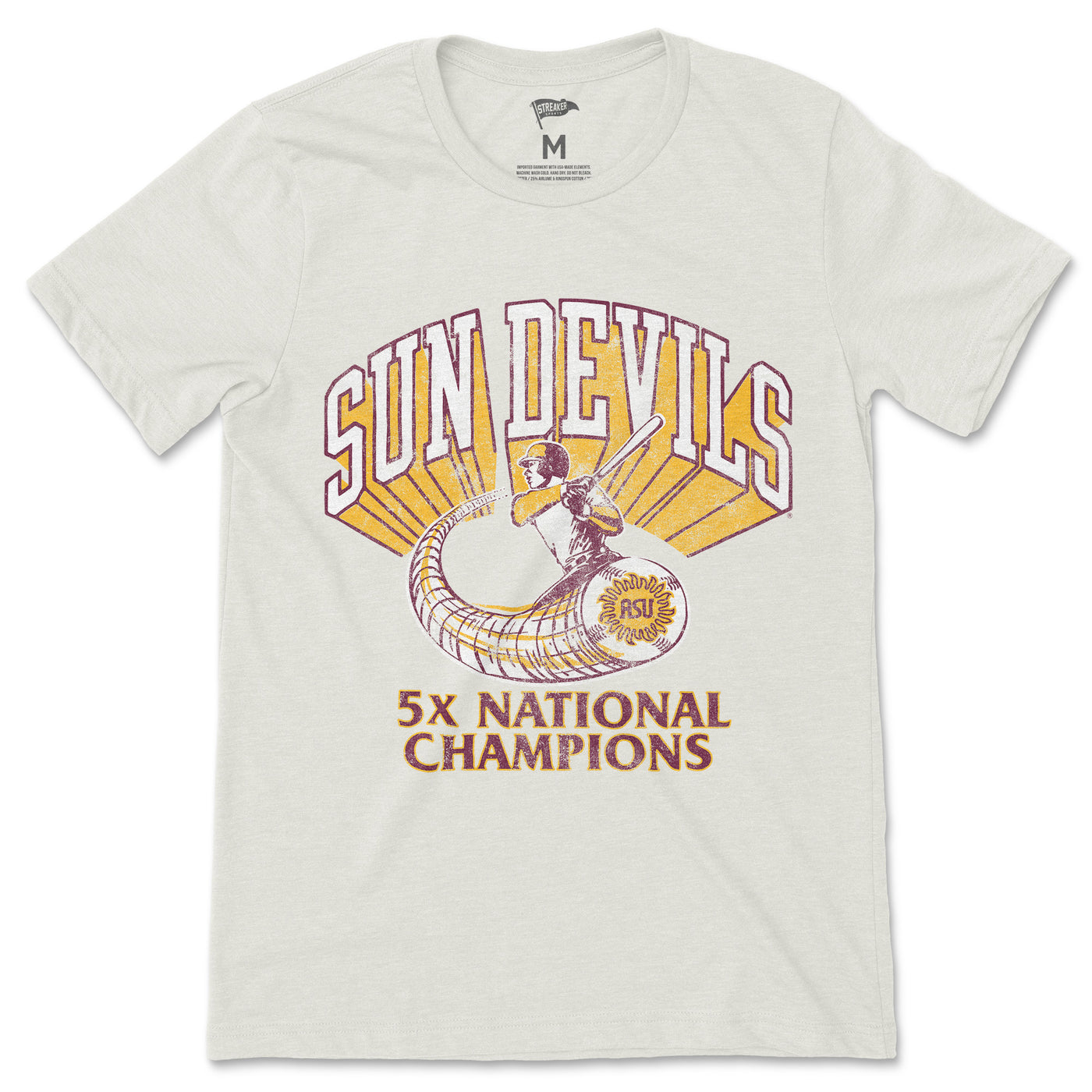 Arizona State Vintage Baseball Tee