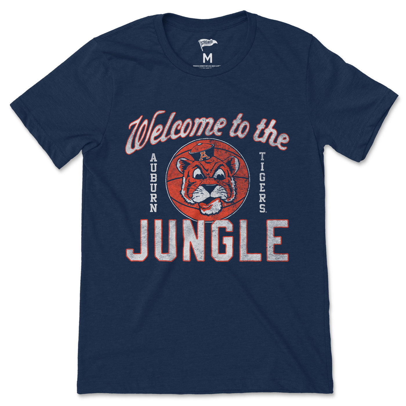 Auburn Vintage Welcome To The Jungle Basketball Tee