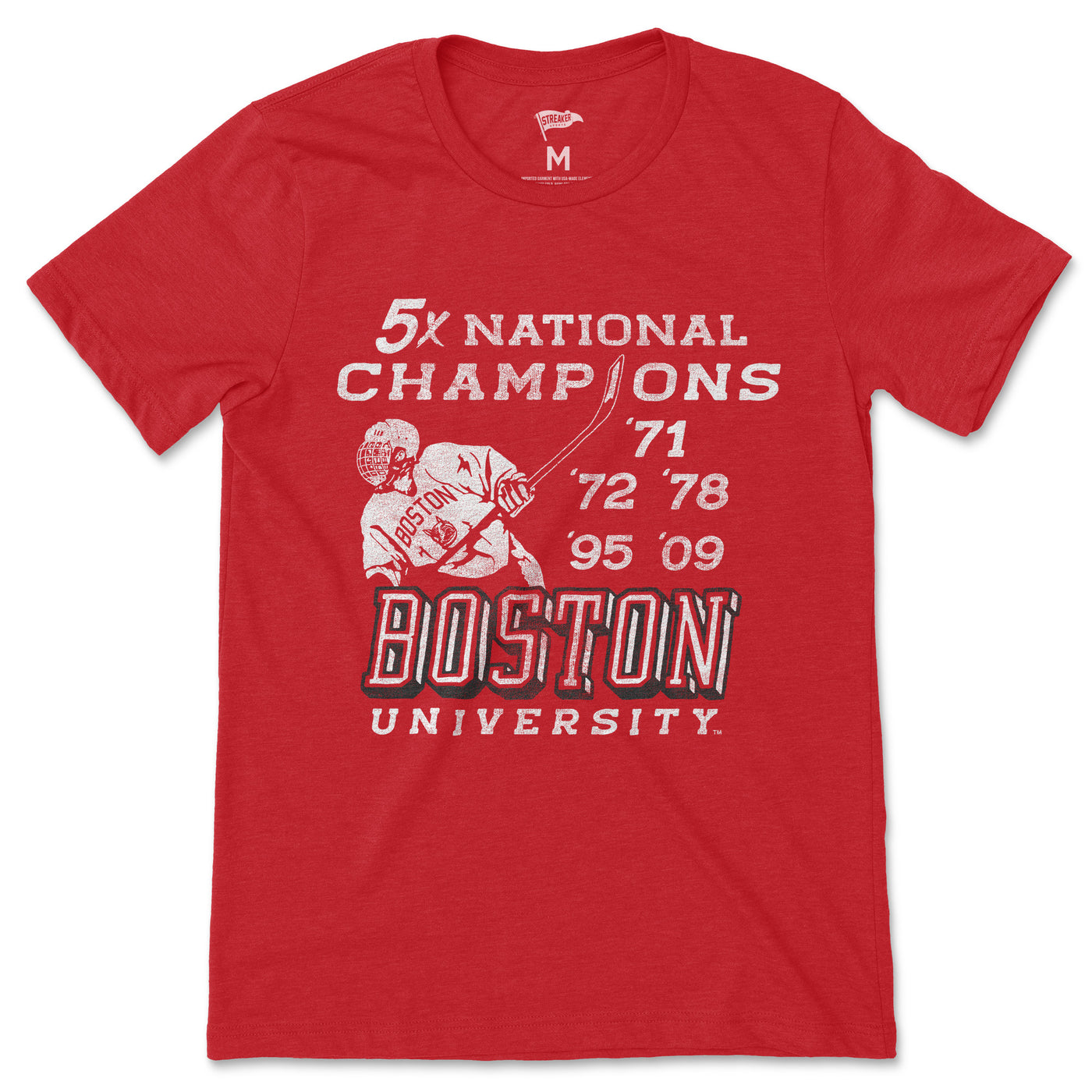 Boston University Hockey 5x National Champions Tee