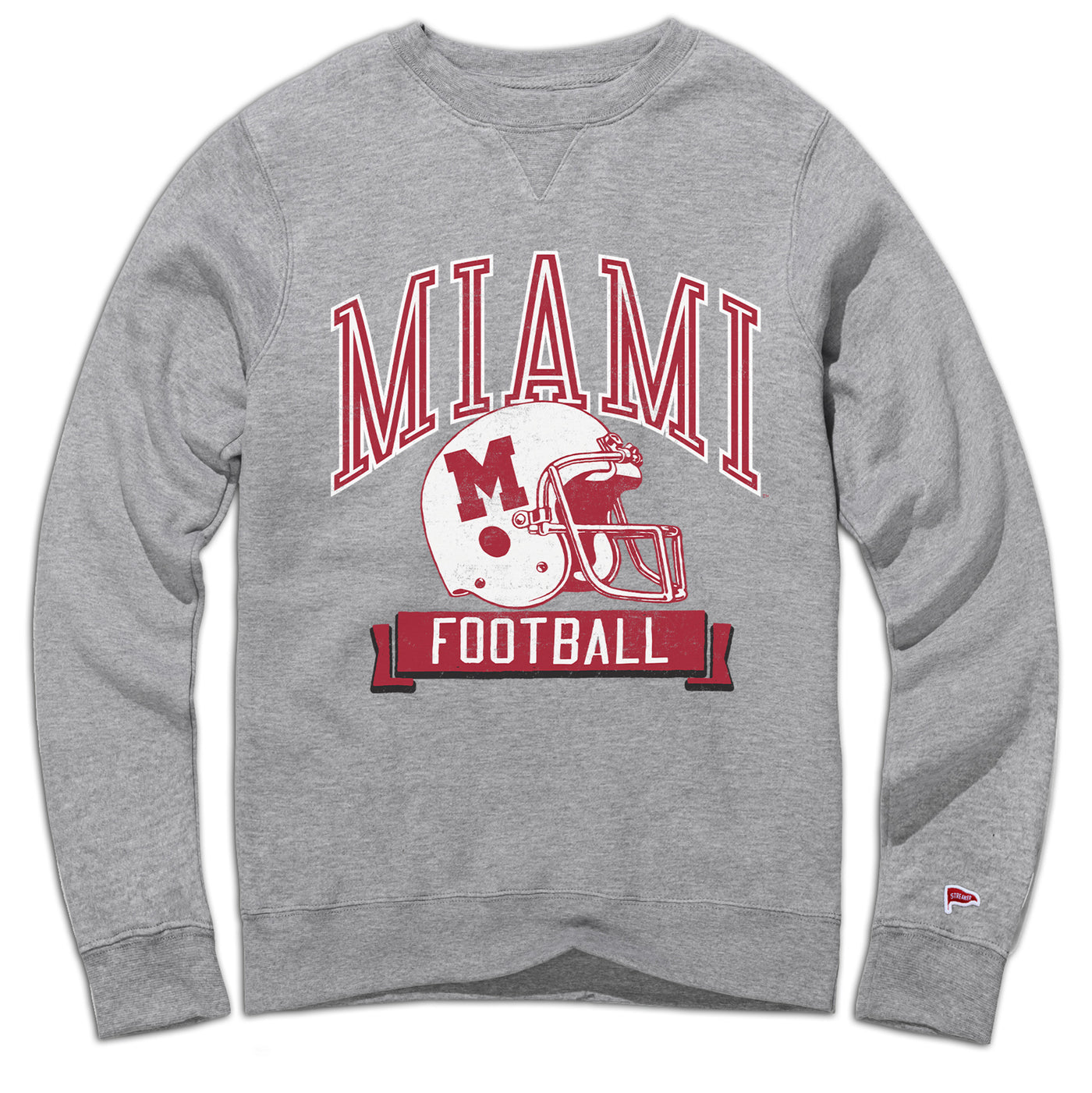 Miami University Vintage Football Crewneck Sweatshirt