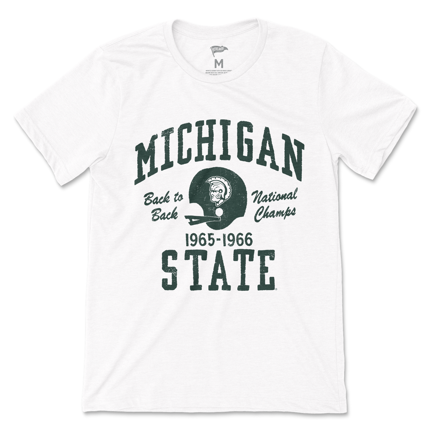 Michigan State Vintage Back To Back Football Champions Tee