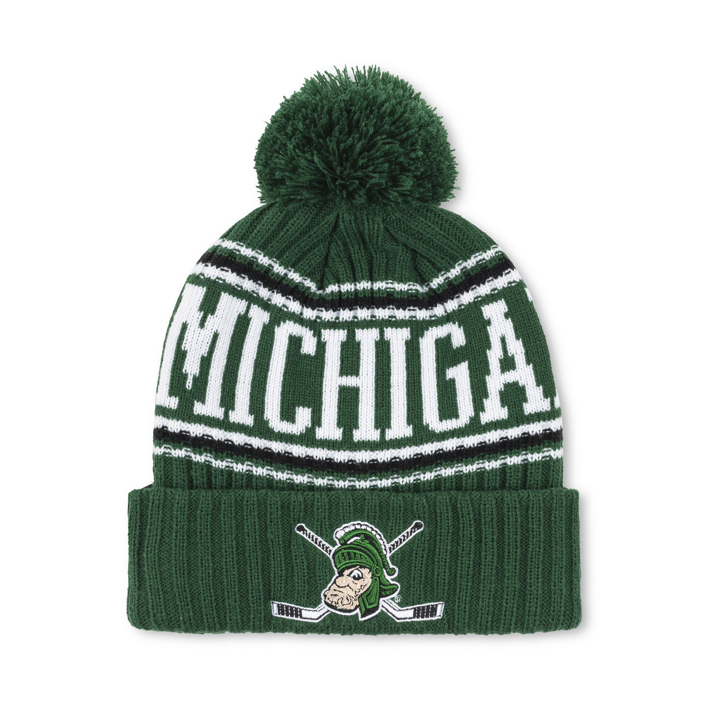 Michigan State Vintage Hockey Knit Pom Hat