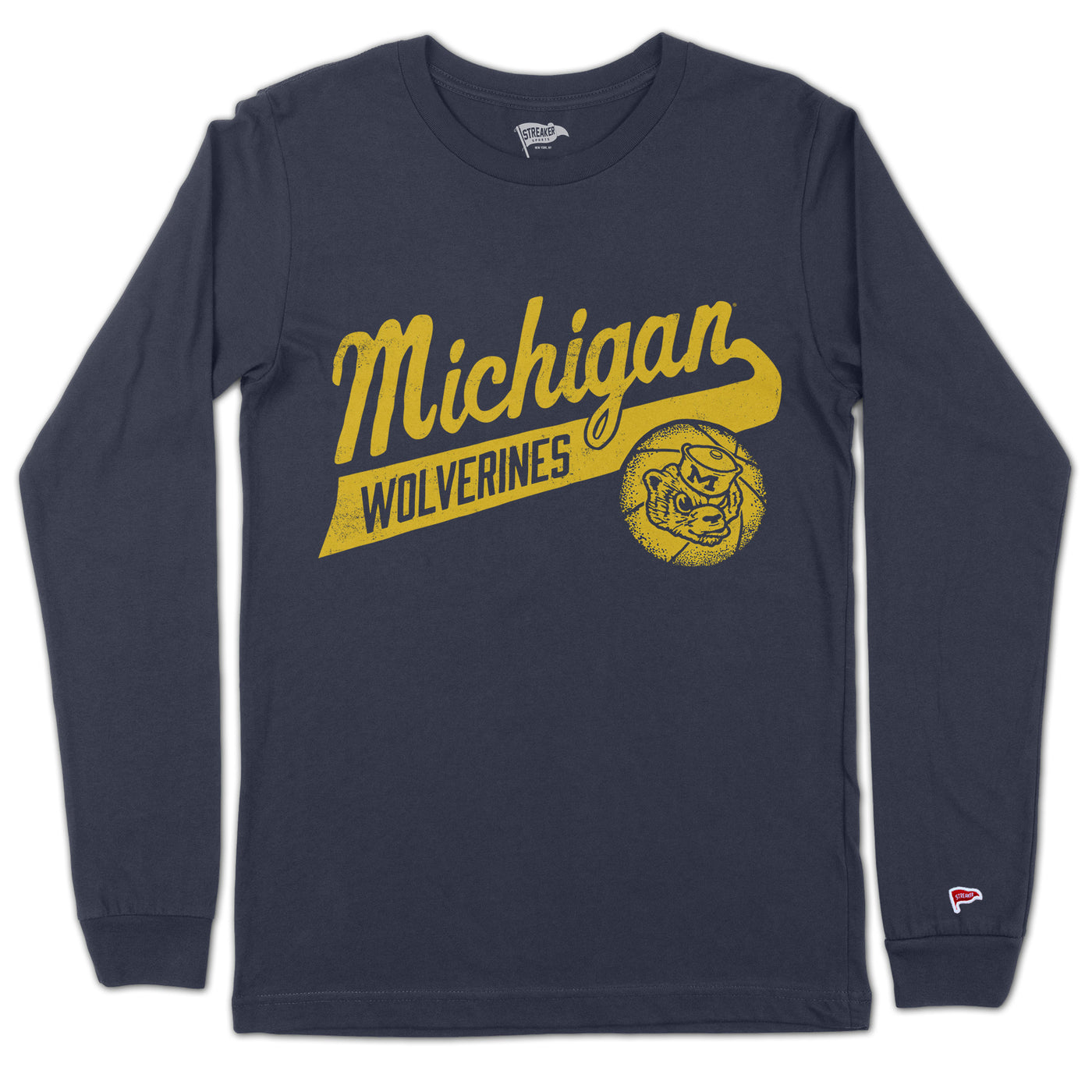 Michigan Vintage Basketball Long Sleeve