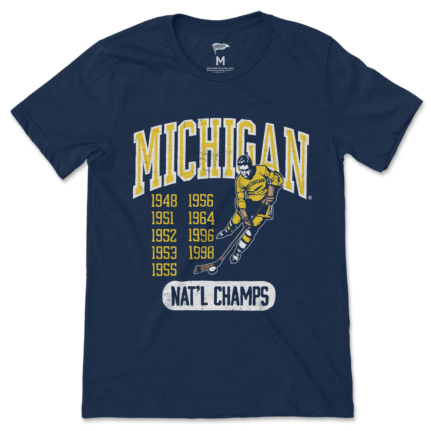 Michigan Vintage Hockey Champions Tee