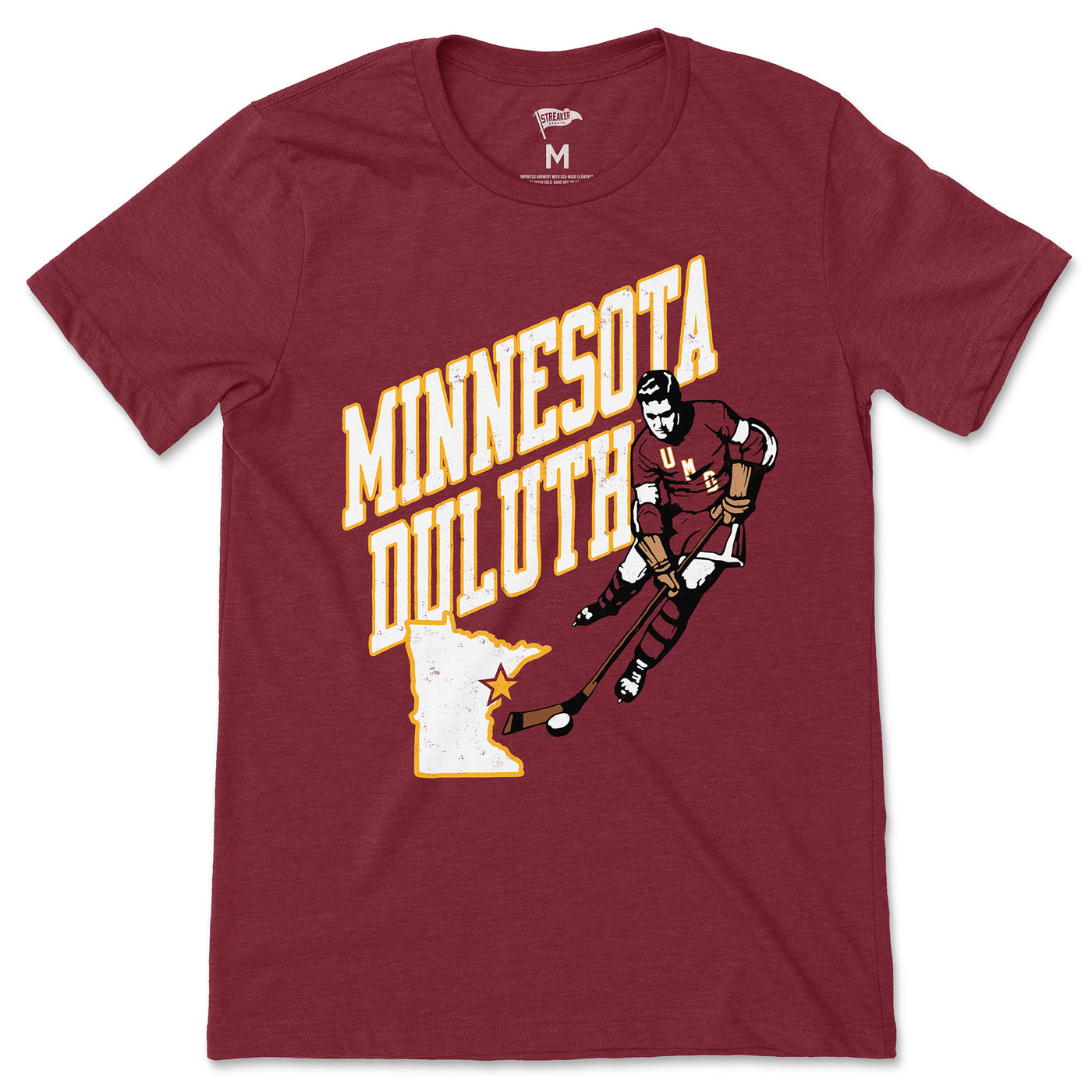 Minnesota Duluth Vintage Hockey Tee