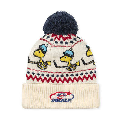 Peanuts x USA Hockey Woodstock Knit Pom Hat