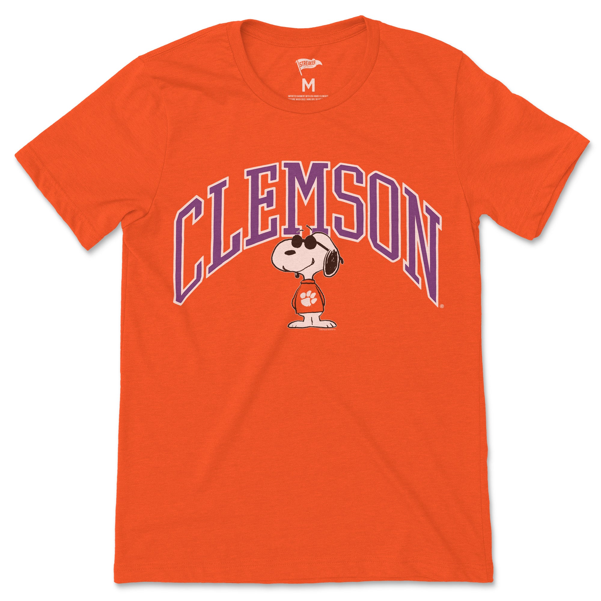 Streaker Sports | Peanuts x Clemson Joe College Tee | Vintage Snoopy ...