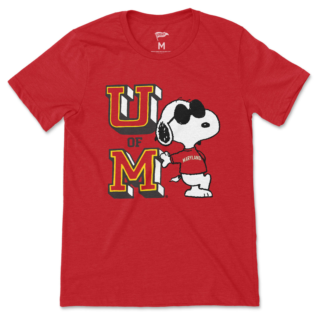 Streaker Sports Peanuts x Maryland Joe Cool Tee Vintage Snoopy College Style