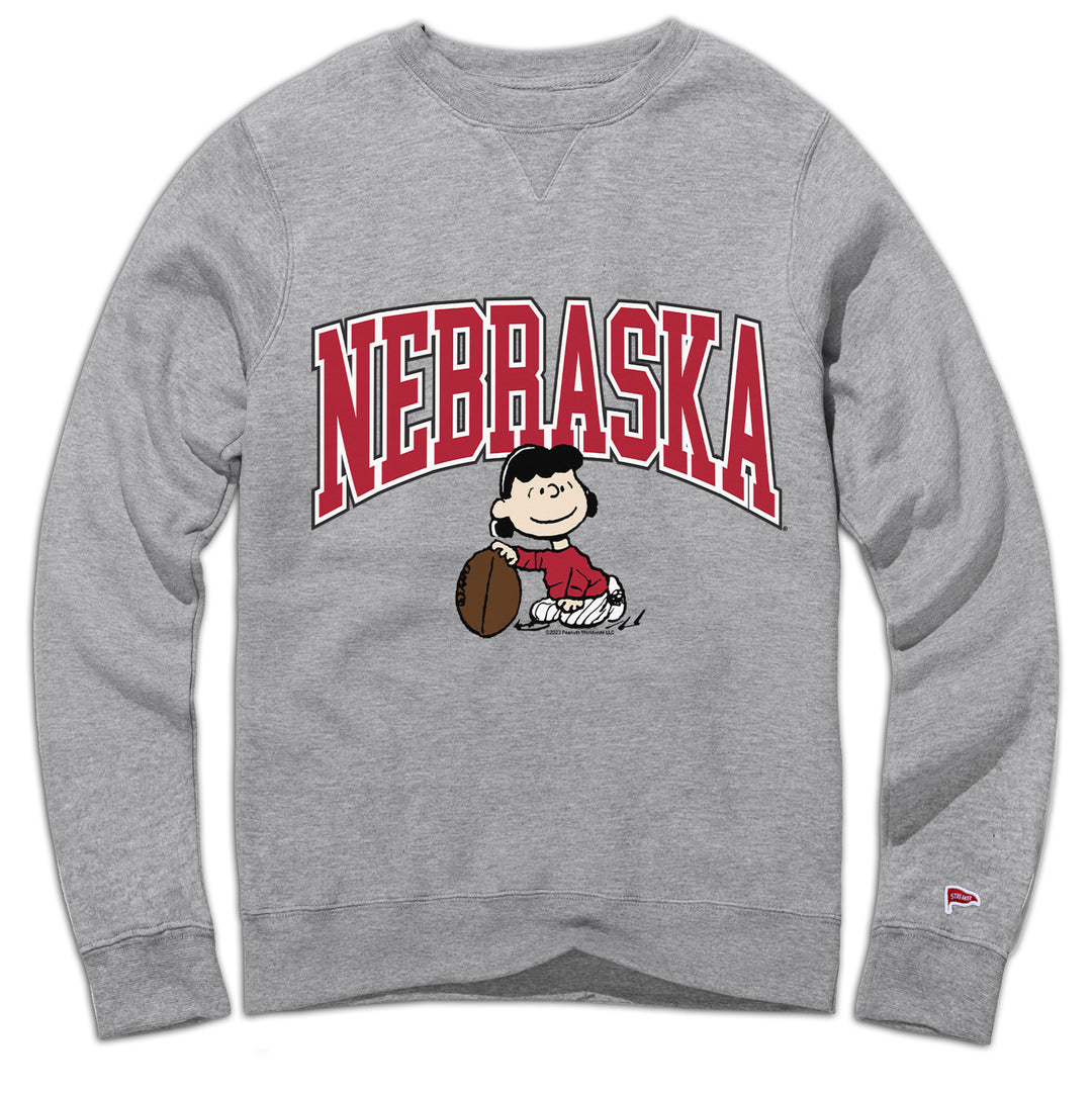 Peanuts x Nebraska Lucy Football Crewneck Sweatshirt Streaker Sports XXX Large