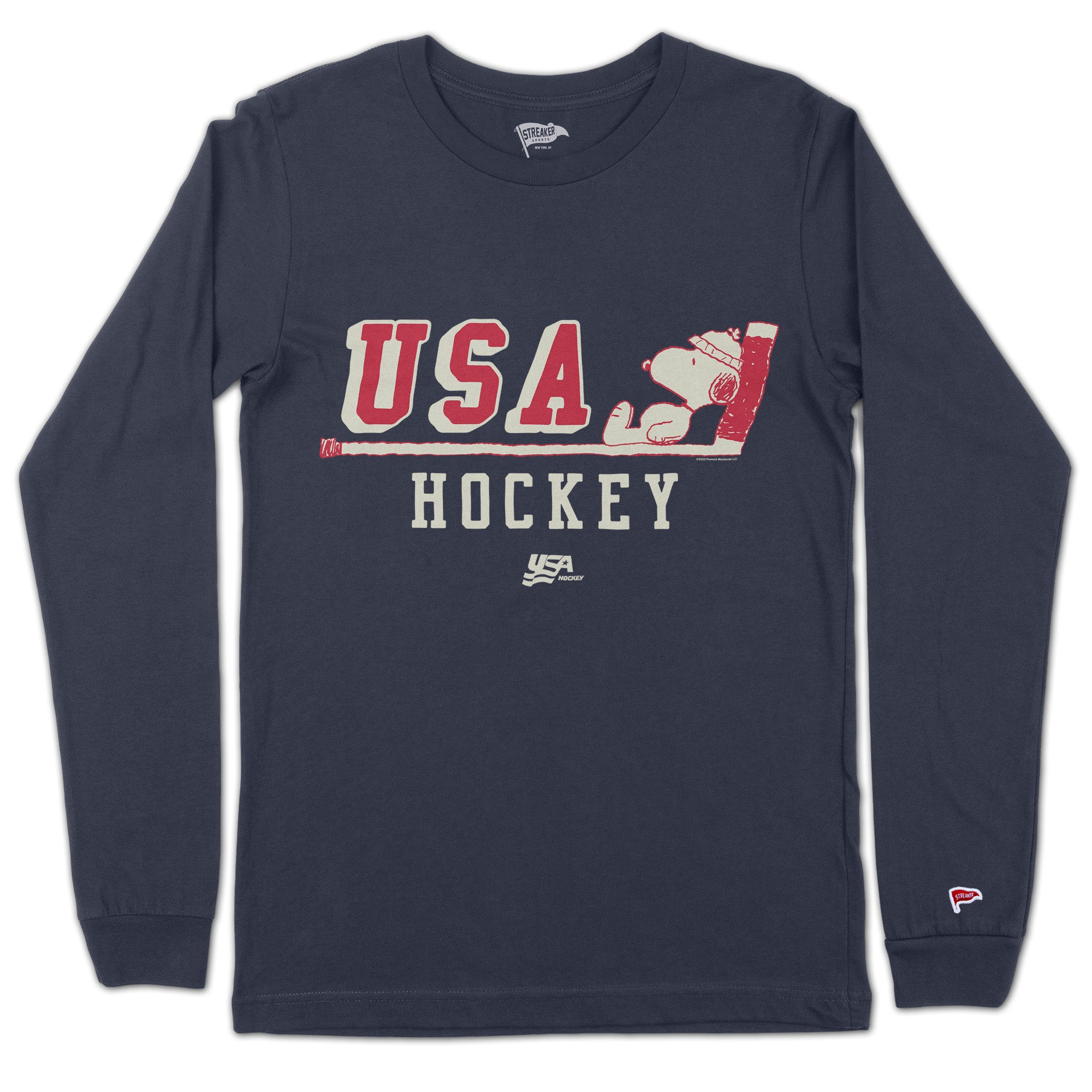 Peanuts x USA Hockey Snoopy Long Sleeve Shirt | Streaker Sports