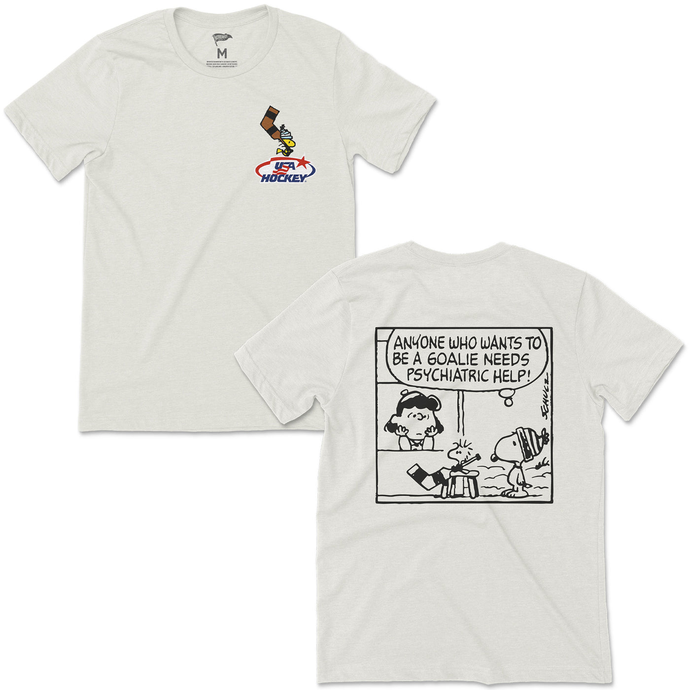 Peanuts x USA Hockey Woodstock Goalie Tee