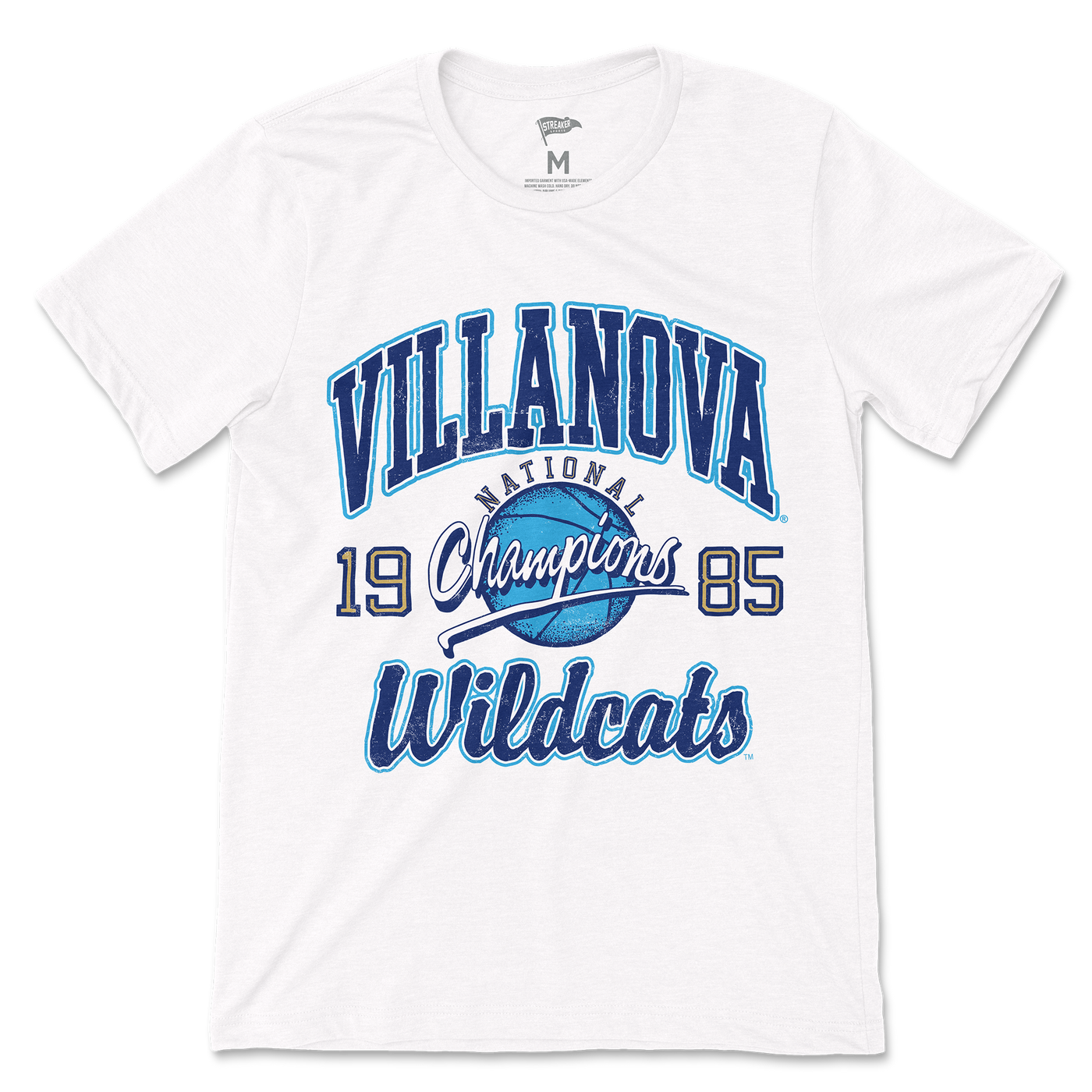 Villanova Vintage 1985 Basketball National Champions Tee